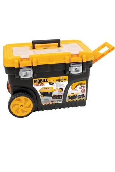 Süper Bag Mobil Tekerlekli Hırdavat Takım Çantası Takım Sandığı Metal Kilitli - 1