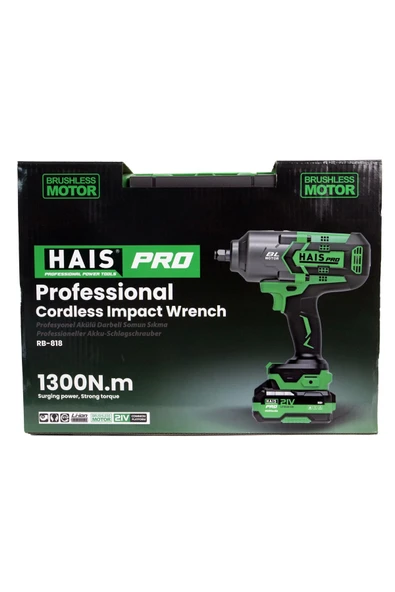 Hais HAISPRO Profesyonel Darbeli Somun Sıkma 1300 Nm 21 V - 4