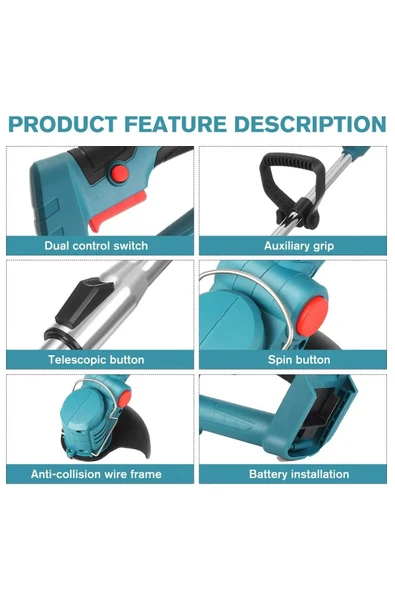 ÇİFT AKÜLÜ 3 BAŞLIKLI AKÜLÜ TIRPAN - 4