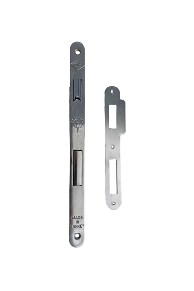 ÖZCANLAR KİLİT OVAL 45mm Gömme İç Kapı WC Kilidi Tuvalet ve Banyo Kapısı Kilidi(WC)(18mmx45mm) - 3