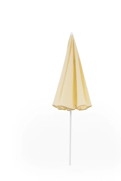 Şemsiye Plaj, Güneş Ve Balkon Şemsiyesi Krem Renk Kalın Kumaş 10 Telli 200cm Çap - Resim 5