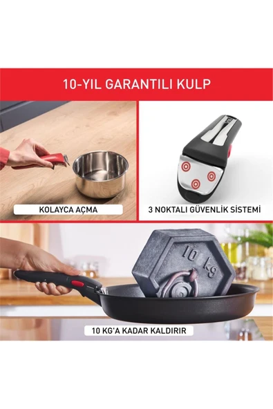 Titanyum Ingenio Simple Cook 1X Küçük Set - 3 Parça - Resim 5
