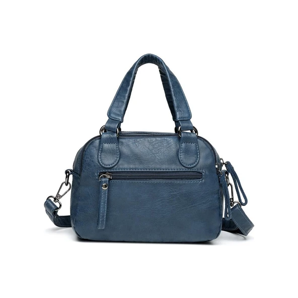 Mini Boy Yıkama Deri Elden Tutmalı Kadın Çantası 21-K Barcelona 1933 - Resim 2