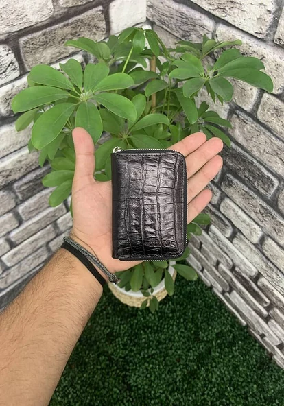 Guard Timsah Baskılı Siyah Hakiki Deri Kartlık Erkek / Kadın P196 ürün görseli