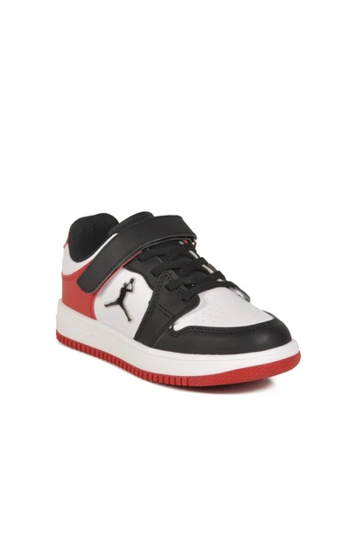 Aspor Siyah Kırmızı Cırtlı Erkek Çocuk Sneaker - Resim 3