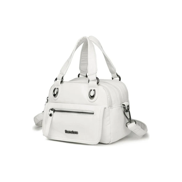 Mini Boy Yıkama Deri Elden Tutmalı Kadın Çantası 21-K Barcelona 1933 - 3