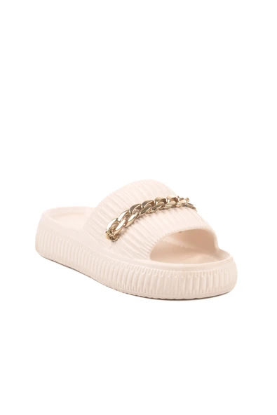 Aspor Ekru Eva Kadın Terlik - Resim 3