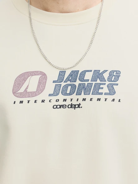 JACK JONES Yazı Baskılı Erkek Tişört 12282791 - Resim 3