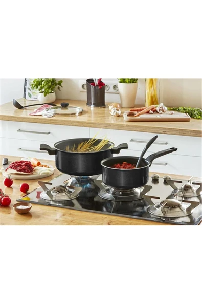 Titanyum 1x Simplyclean Difüzyon Tabanlı Kısa Tencere - 28 Cm - Resim 5