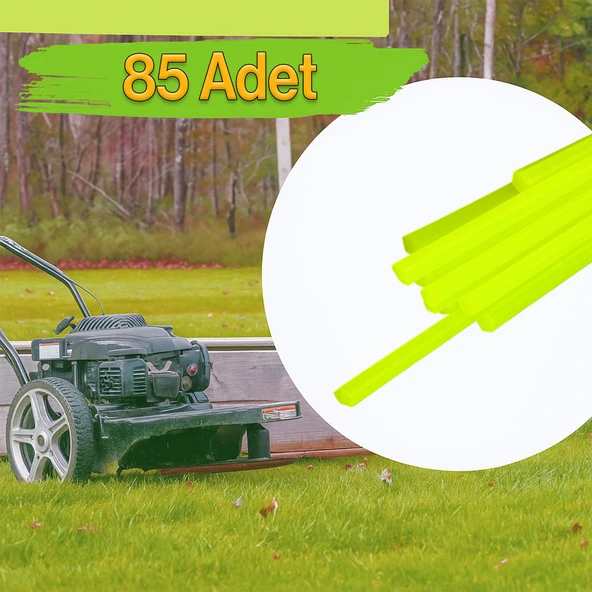 Hazır Altıgen Çubuk Motorlu Tırpan Misinası Bahçe Dayanıklı Ot Biçme İpi Çubuk 4 mm 85 Adet (28 cm) - Resim 5