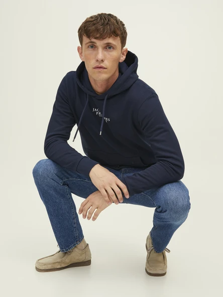 JACK JONES Premium Erkek Kapüşonlu Sweatshirt 12216335 - Resim 4