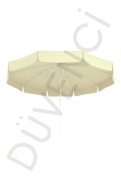 12' li Düvenci Krem Renkli Plaj Şemsiyesi - 10 telli - 2 M - Eğim Verilebilir - Bidonsuz - Resim 4