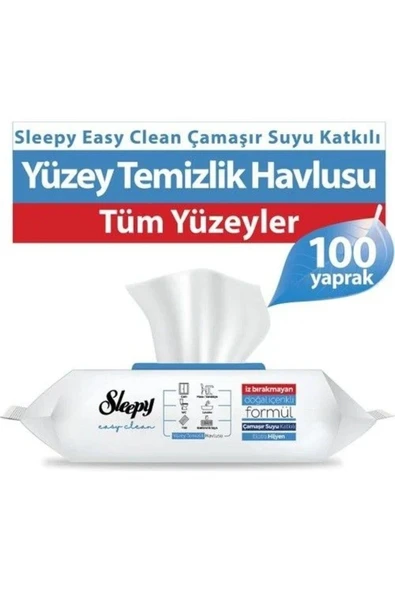 Sleepy Yüzey Temizlik Havlusu 100’li Çamaşır Suyu Katkılı ürün görseli