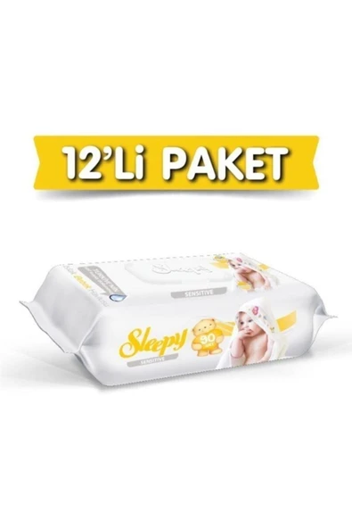 Sleepy Sensitive Islak Havlu 12'li Paket - 1080 Yaprak ürün görseli