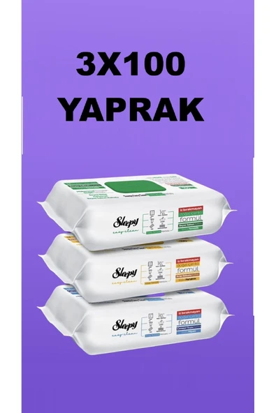Sleepy Easy Clean Beyaz Sabun, Çamaşır Suyu, Arap Sabunu Katkılı 3x100 (300 YAPRAK) ürün görseli