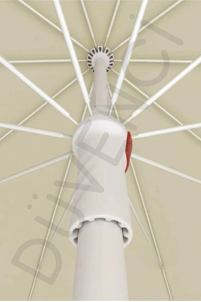Düvenci Krem Plaj Şemsiyesi 2 Adet - 10 telli - 2 M - Eğim Verilebilir - Resim 2
