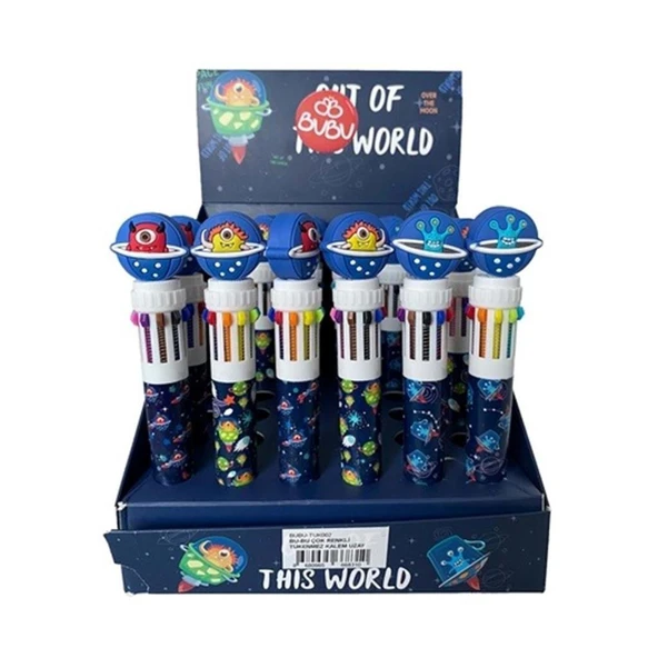 BU-BU COK RENKLI TUKENMEZ KALEM UZAY ürün görseli 1