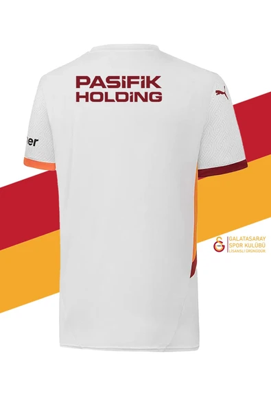 Galatasaray Orijinal 2024/25 5 Yıldızlı Beyaz Deplasman Forma Aslan Baskılı Hediyelik Ahşap Kutulu - Resim 4