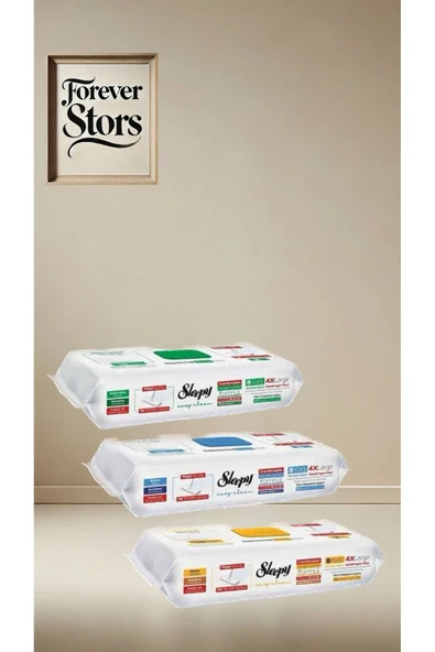 Sleepy Beyaz Sabun,Çamaşır Suyu,Arap Sabun Mop Uyumlu Yer Temizlik Havlusu 3X50 ürün görseli