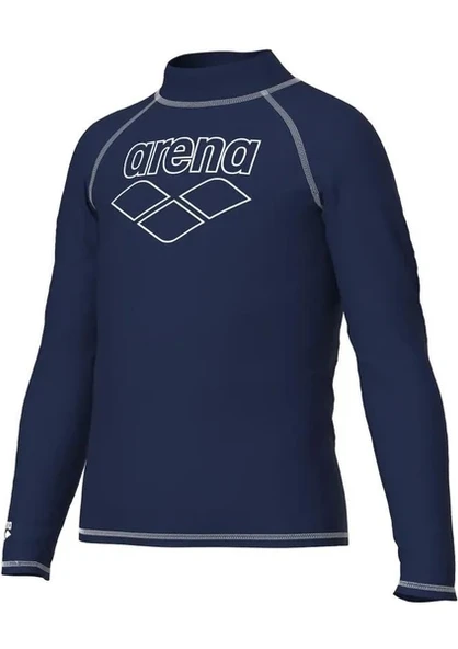 Arena Rash Vest L/s Graphic Erkek Çocuk Yüzücü Tişörtü Lacivert - 4