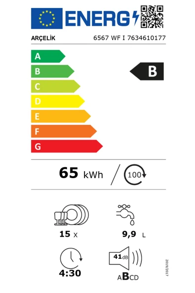 Arçelik  6567 WF I 11 Programlı Bulaşık Makinesi - 6