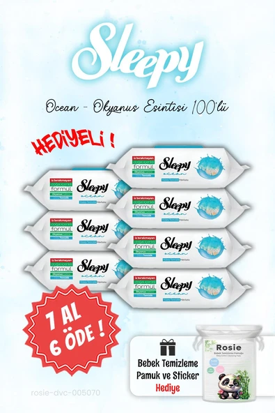 7 AL 6 ÖDE Sleepy Ocean - Okyanus Islak Havlusu  ve ROSIE ürün görseli 1