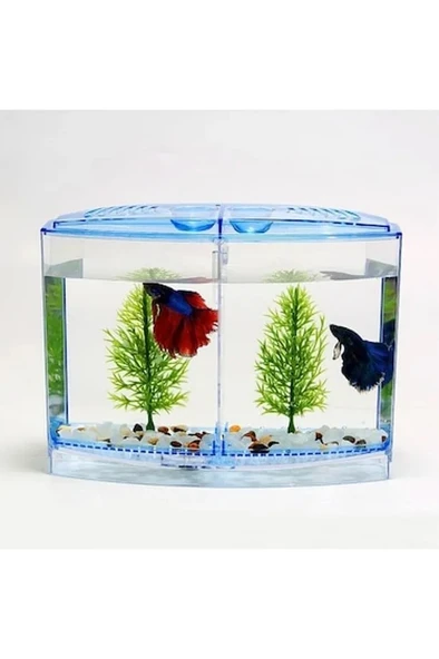 İkili Beta Akvaryumu 9*19*14cm 1800ml - 2