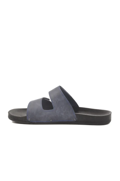 Pierre Cardin Lacivert Cırtlı Büyük Numara Erkek Terlik PC-7039 M - 2