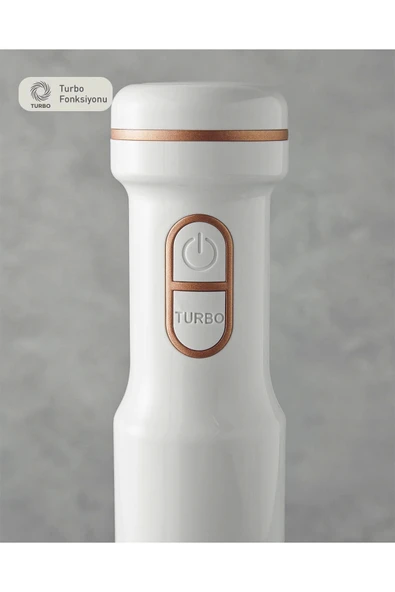 English Home Rmb 3001 4 Bıçaklı Multi Blender Seti Beyaz-bakır - Resim 8