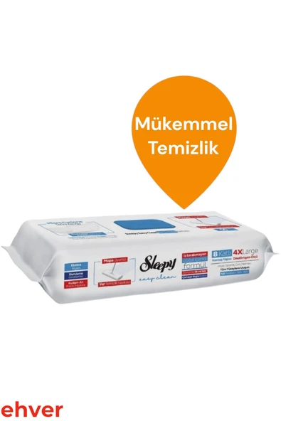 Sleepy 3'Lü Easy Clean Mopa Uyumlu Karma Yer Temizlik Havlusu (150 Yaprak) - Resim 5