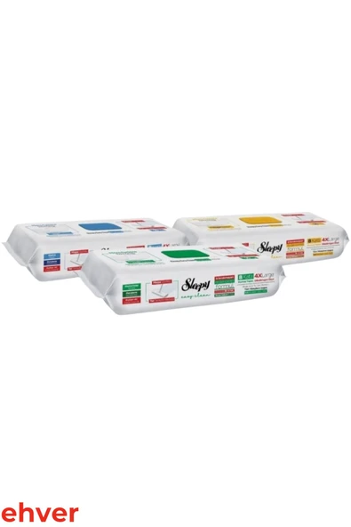 Sleepy 3'Lü Easy Clean Mopa Uyumlu Karma Yer Temizlik Havlusu (150 Yaprak) - Resim 7