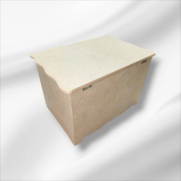 Ahşap-boyanabilir-bölmeli-çekmeceli- Takı-makyaj-aksesuar Dekoratif-çok Amaçlı Organizer Kutu - 8