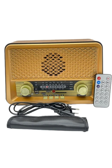 ataşbey Büyük Boy Rt-826 Bluetooth-usb-sd-fm Kumandalı Nostaljik Radyo Müzik Kutusu - Resim 4