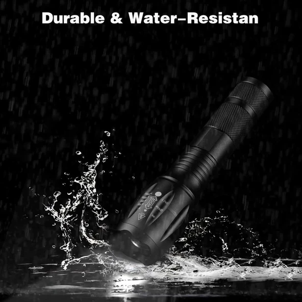 Single Sword Şarjlı Su Geçirmez El Feneri - Metal Gövde Ultra Yüksek Parlak - 11