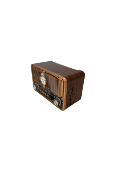 ataşbey Retro Tasarımlı RT-660 3 Band Radyolu Bluetooth Hoparlör - Güneş Paneli, USB Müzik Çalar Özellikli - 2