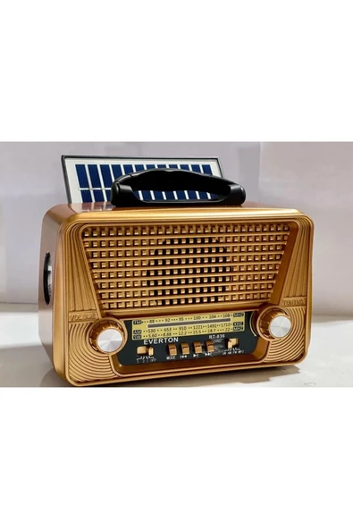 ataşbey RT-836 Nostalji Solar Güneş Enerjili Bluetooth/USB/Sd kart/ Radyo mp3 Player Müzik Kutusu - Resim 2
