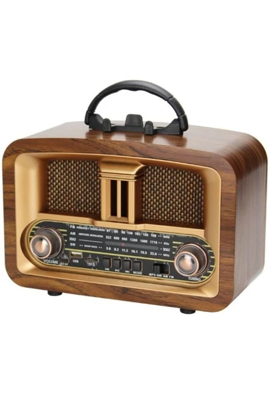 ataşbey RT-876 Bluetooth, Usb/Sd/Fm 3 Band Radyo Nostalji Müzik Kutusu - Resim 4