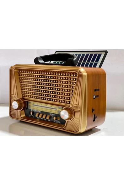 ataşbey RT-836 Nostalji Solar Güneş Enerjili Bluetooth/USB/Sd kart/ Radyo mp3 Player Müzik Kutusu - Resim 3