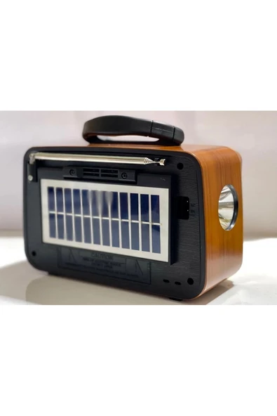 ataşbey RT-836 Nostalji Solar Güneş Enerjili Bluetooth/USB/Sd kart/ Radyo mp3 Player Müzik Kutusu - Resim 6