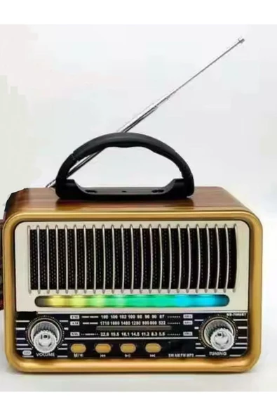 ataşbey RT-769 Led li Nostalji Solar Güneş Enerjili Bluetooth/USB/Sd kart/ Radyo mp3 Player Müzik Kutusu - Resim 2