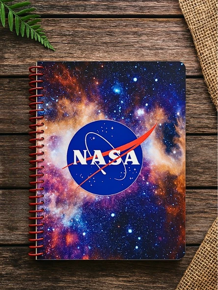 NASA Temalı Spiral Çizgili Defter – 80 Yaprak, 160 Sayfa (18 x 24 cm) - Resim 2