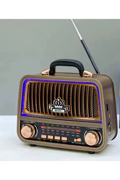 ataşbey RT-770 Led li Nostalji Bluetooth/USB/Sd kart/ Radyo mp3 Player Müzik Kutusu - 3