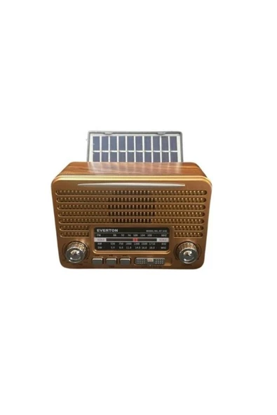 ataşbey Everton RT-642 Orta Boy Solar Güneş Enerjili Bluetooth, Nostalji , FM/AM/SW 3 Band Radyo ,usb, sd ürün görseli
