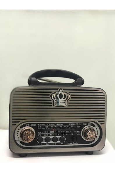 ataşbey Rt-830 Güneş Enerjili Bluetooth, Nostalji , Fm/am/sw 3 Band Radyo ,usb, Sd ,aux Mp3 Player