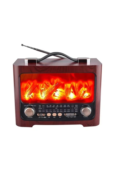 ataşbey Rt-733 Şömine Görünümlü Nostaljik Bluetooth-usb-sd Radyo Mp3 Müzik Kutusu - 3