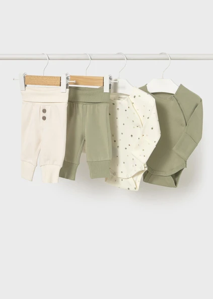 Mayoral Newborn Erkek Bebek Bodyli set 4 Parça - Resim 2