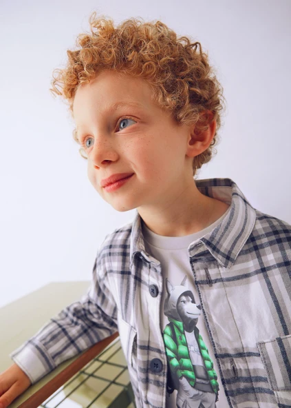 Mayoral Erkek Çocuk Ekose Gömlek - Resim 5