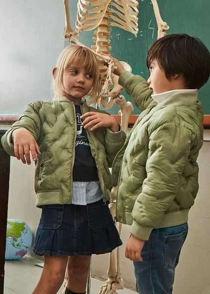 Mayoral Erkek Çocuk Parçalı  Desenli Slim Fit Şişme Mont - 1