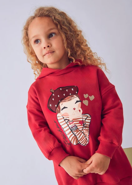 Mayoral Kız Çocuk Kapşonlu Örme Elbise - Resim 5