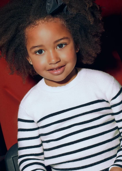 Mayoral Kız Çocuk Çizgili Kazak - 5